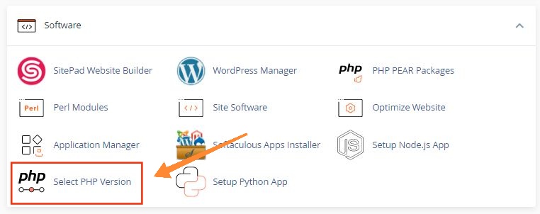 Change PHP Version in cPanel