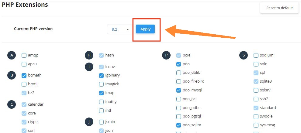 Change PHP Version in cPanel