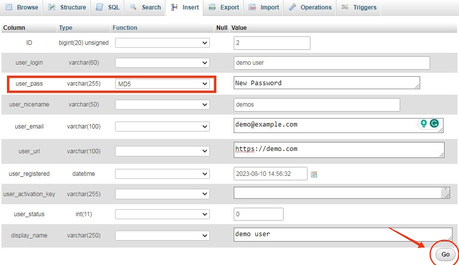 Adding an Admin User to the WordPress Database With phpMyAdmin