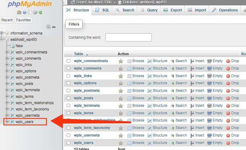 Adding an Admin User to the WordPress Database With phpMyAdmin