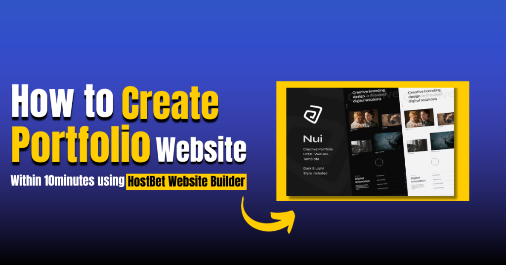 Create a Portfolio Website Using HostBet Free Website Builder