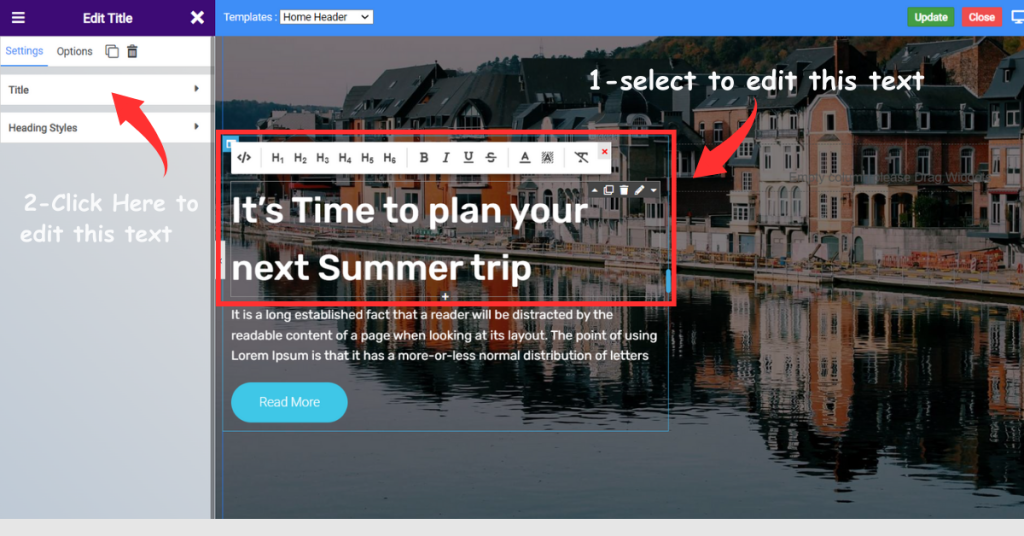 Create a Travel Website