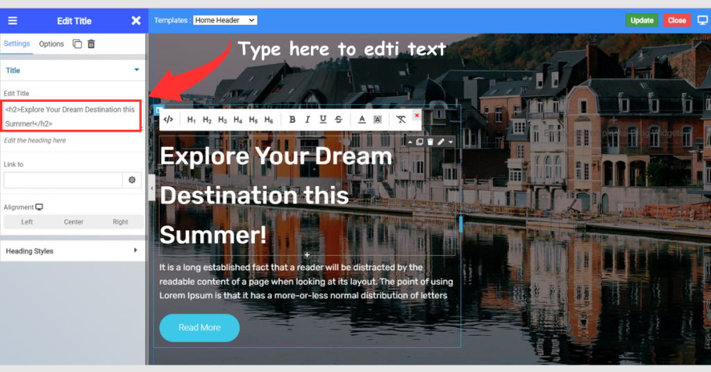 Create a Travel Website
