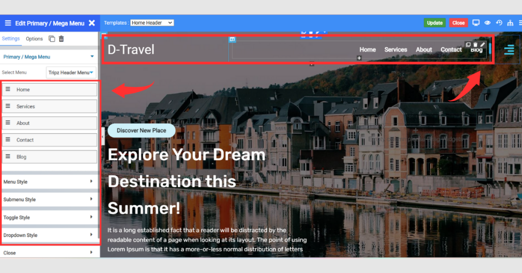 Create a Travel Website