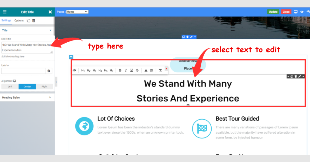 Create a Travel Website