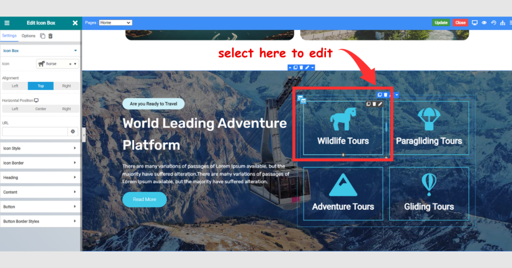 Create a Travel Website