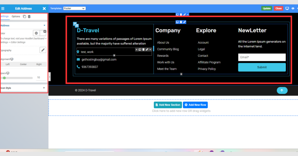 Create a Travel Website