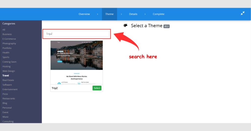 Create a Travel Website
