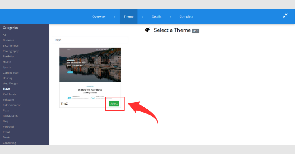 Create a Travel Website